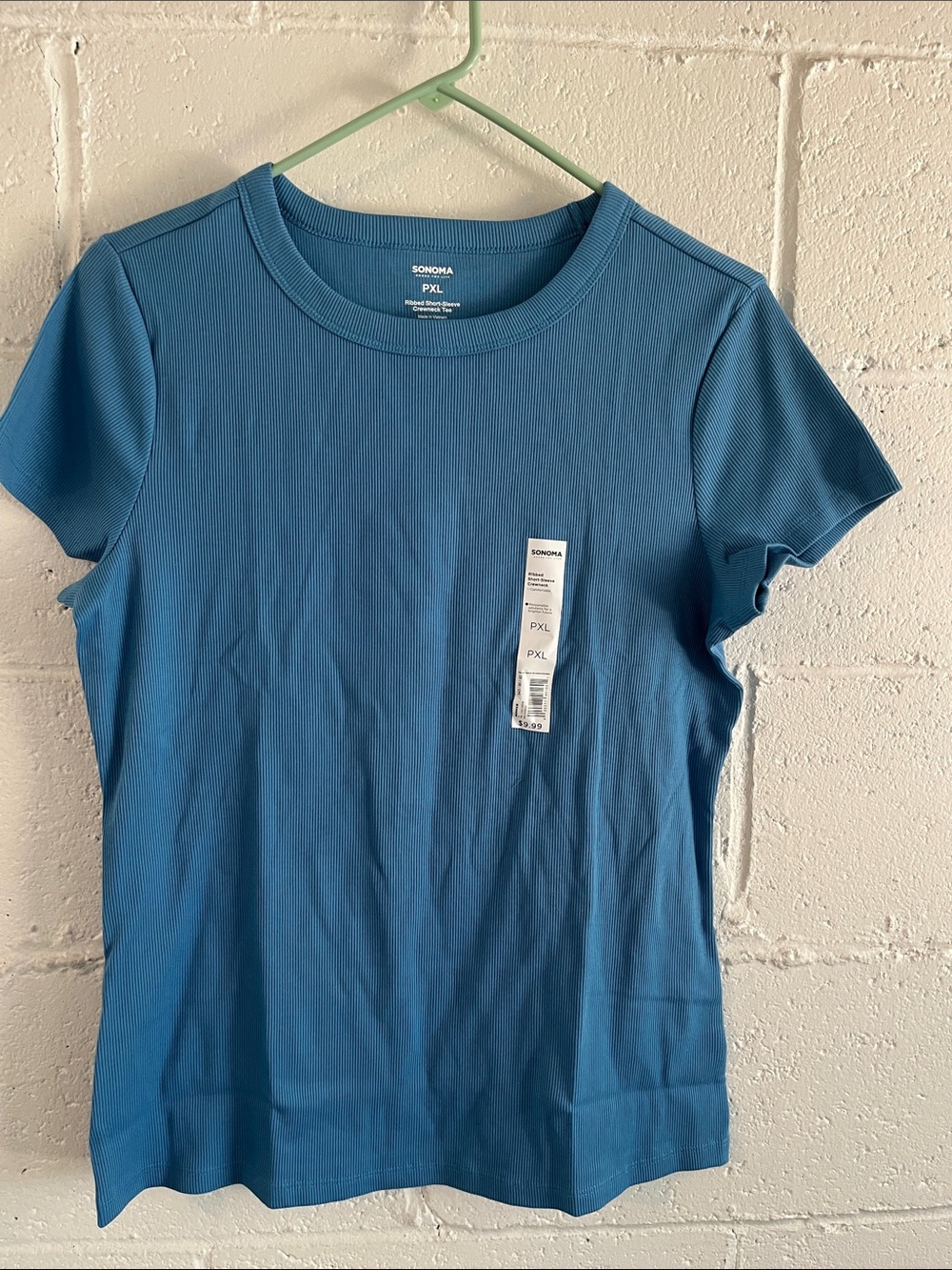 Sonoma Ribbed Short-Sleeve Crewneck Tee Petite XL